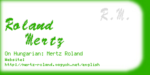 roland mertz business card